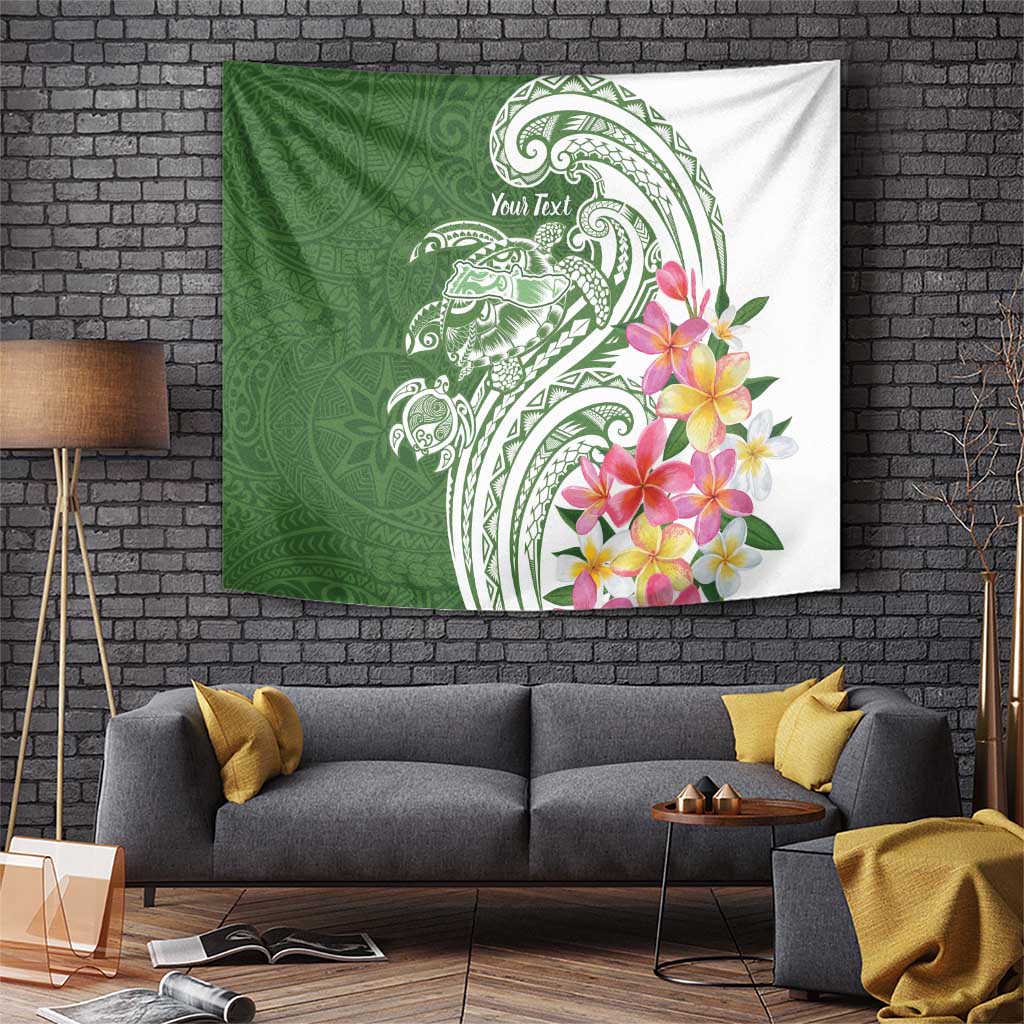 Aloha Molokai Island Personalized Tapestry Sage Dreamy Turtle LT7 Sage Green - Polynesian Pride