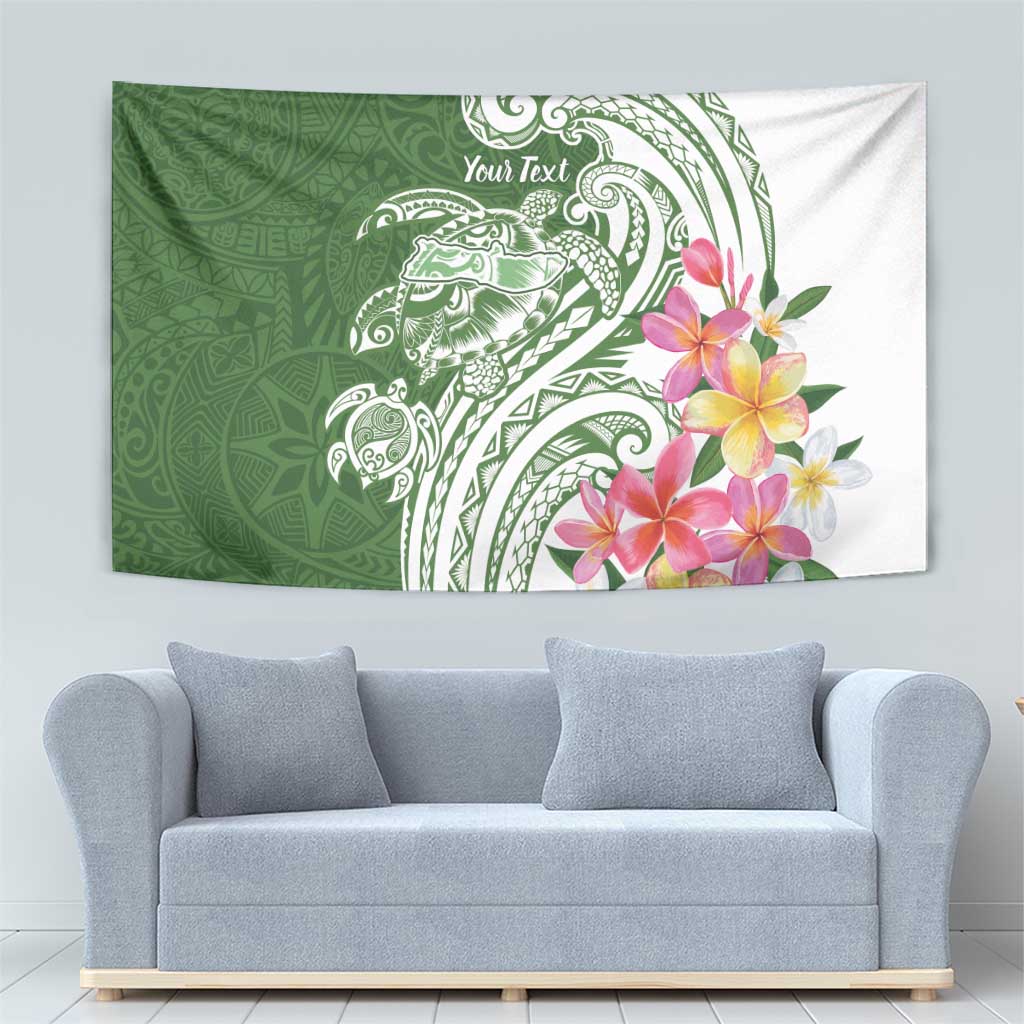 Aloha Molokai Island Personalized Tapestry Sage Dreamy Turtle LT7 - Polynesian Pride