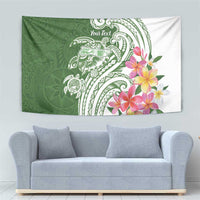 Aloha Molokai Island Personalized Tapestry Sage Dreamy Turtle LT7 - Polynesian Pride
