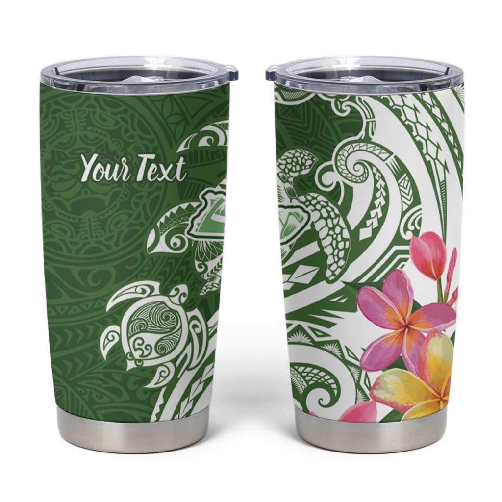 Aloha Molokai Island Personalized Tumbler Cup Sage Dreamy Turtle LT7 Sage Green - Polynesian Pride
