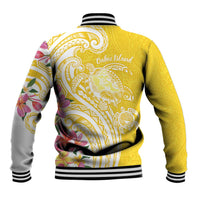 Aloha Oahu Island Personalized Baseball Jacket Yellow Dreamy Turtle LT7 - Polynesian Pride