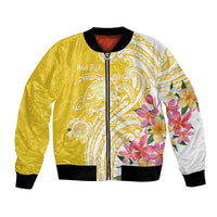 Aloha Oahu Island Personalized Bomber Jacket Yellow Dreamy Turtle LT7 Unisex Yellow - Polynesian Pride