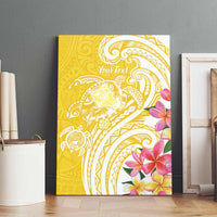 Aloha Oahu Island Personalized Canvas Wall Art Yellow Dreamy Turtle