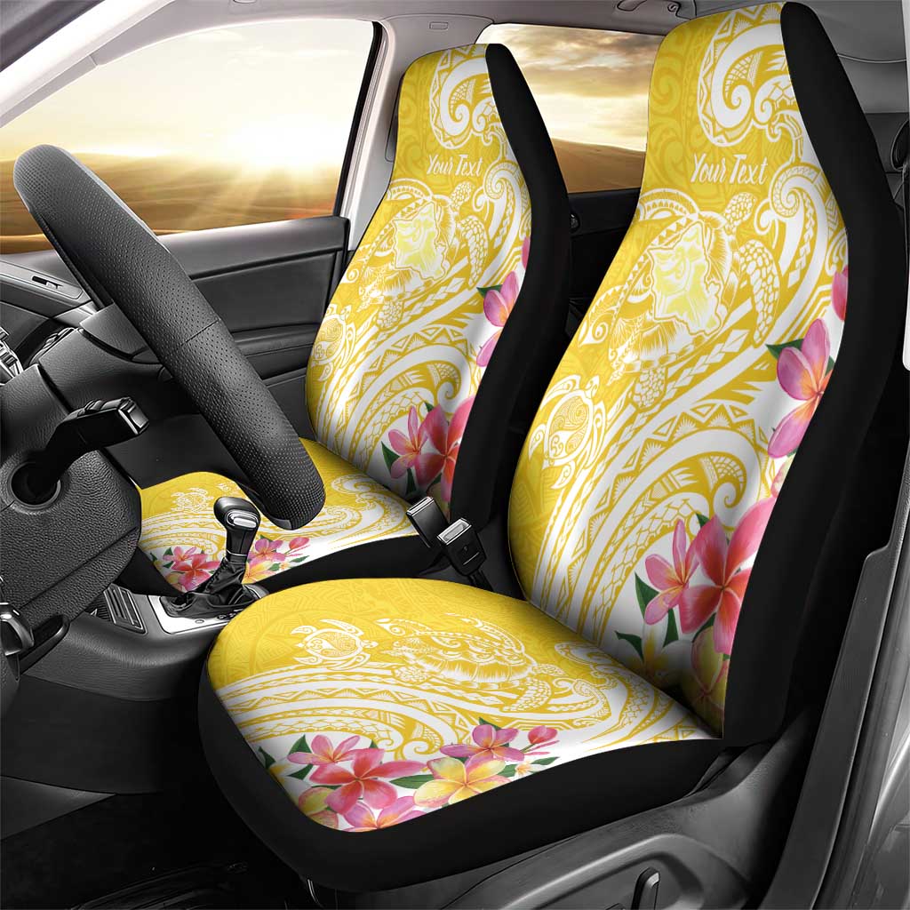 Aloha Oahu Island Personalized Car Seat Cover Yellow Dreamy Turtle