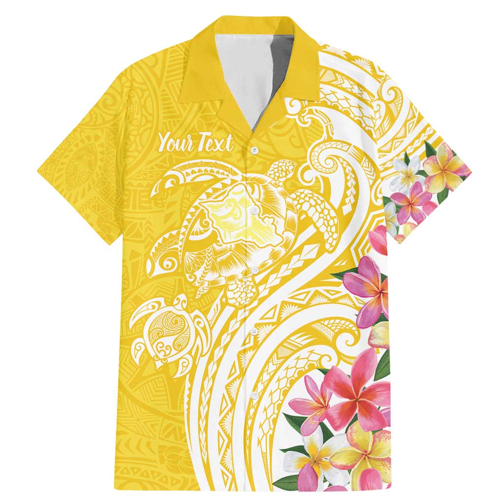Aloha Oahu Island Personalized Family Matching Mermaid Dress and Hawaiian Shirt Yellow Dreamy Turtle
