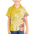 Aloha Oahu Island Personalized Family Matching Off The Shoulder Long Sleeve Dress and Hawaiian Shirt Yellow Dreamy Turtle
