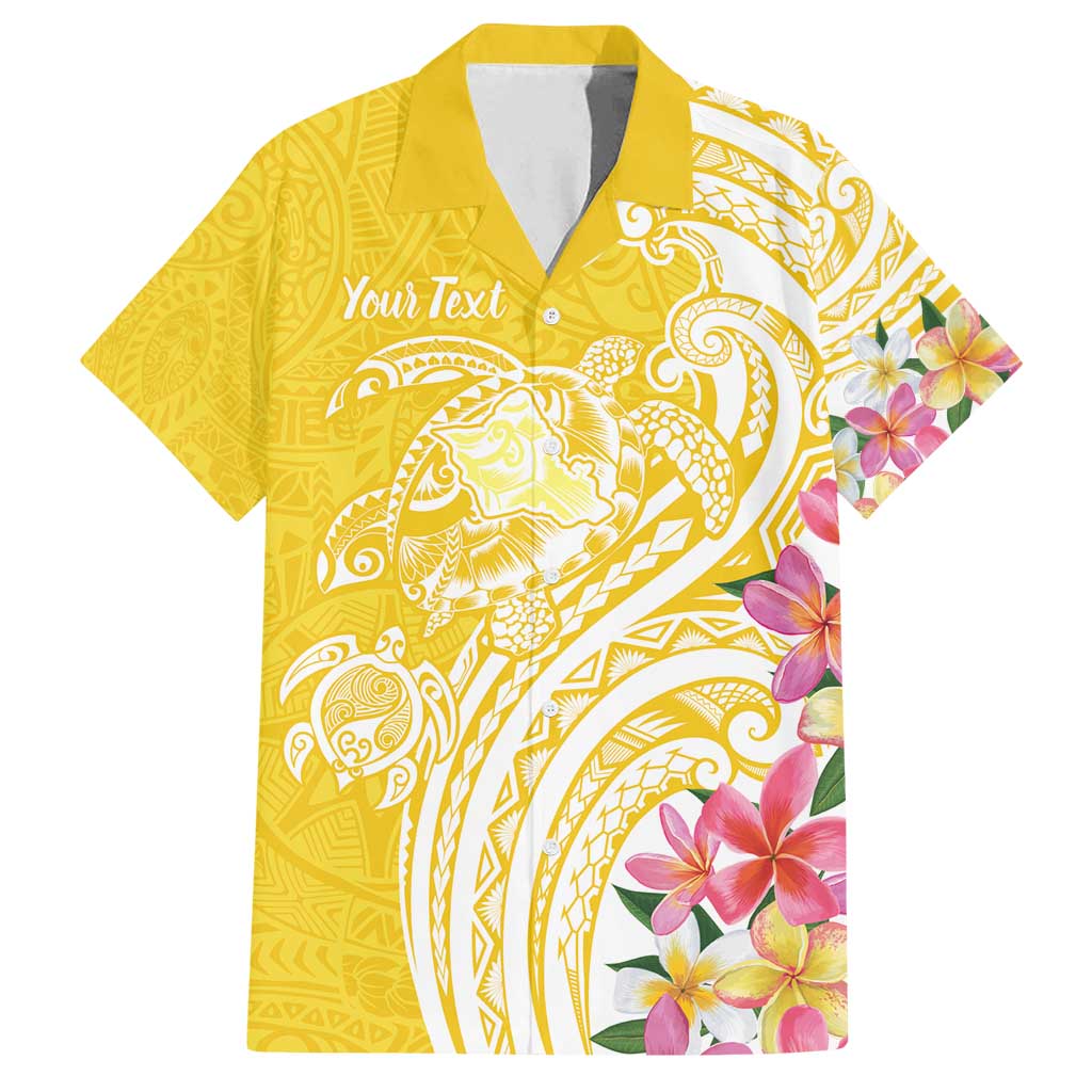 Aloha Oahu Island Personalized Family Matching Puletasi and Hawaiian Shirt Yellow Dreamy Turtle