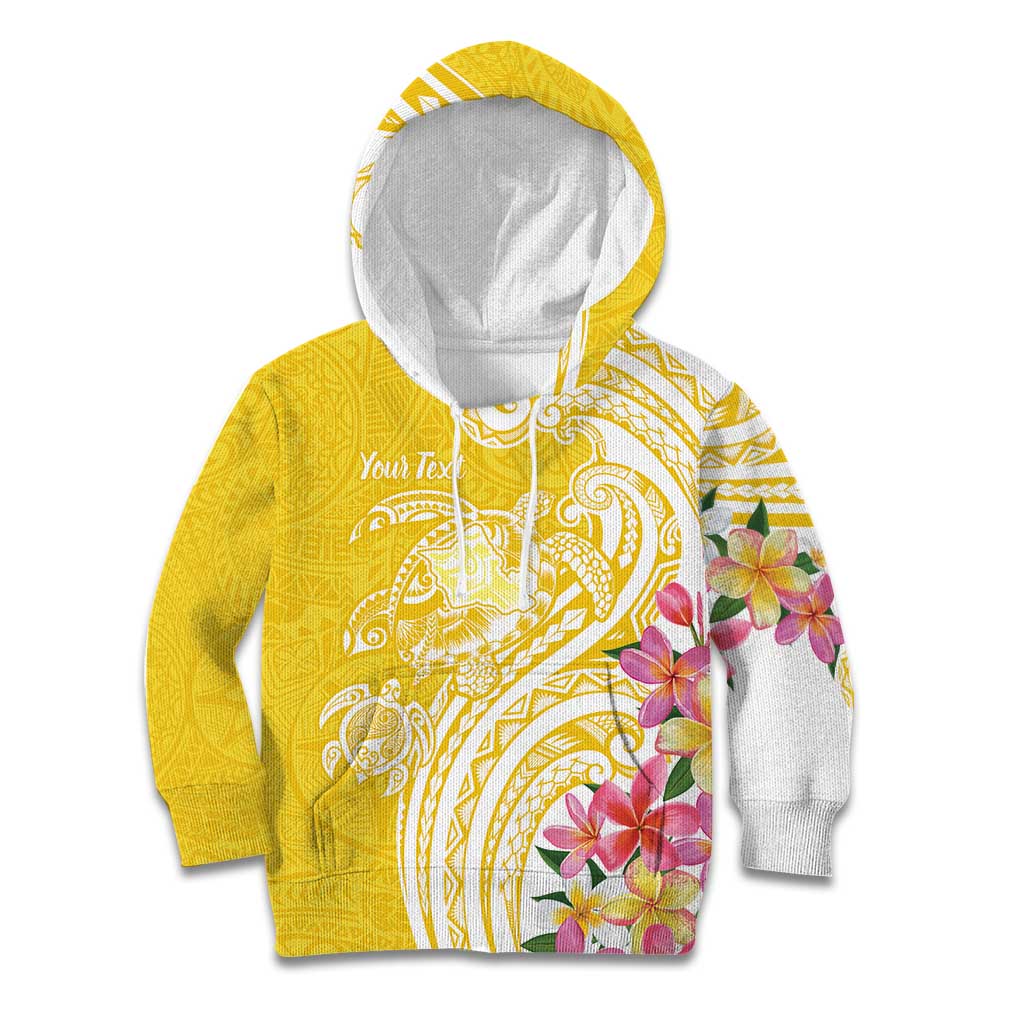 Aloha Oahu Island Personalized Kid Hoodie Yellow Dreamy Turtle