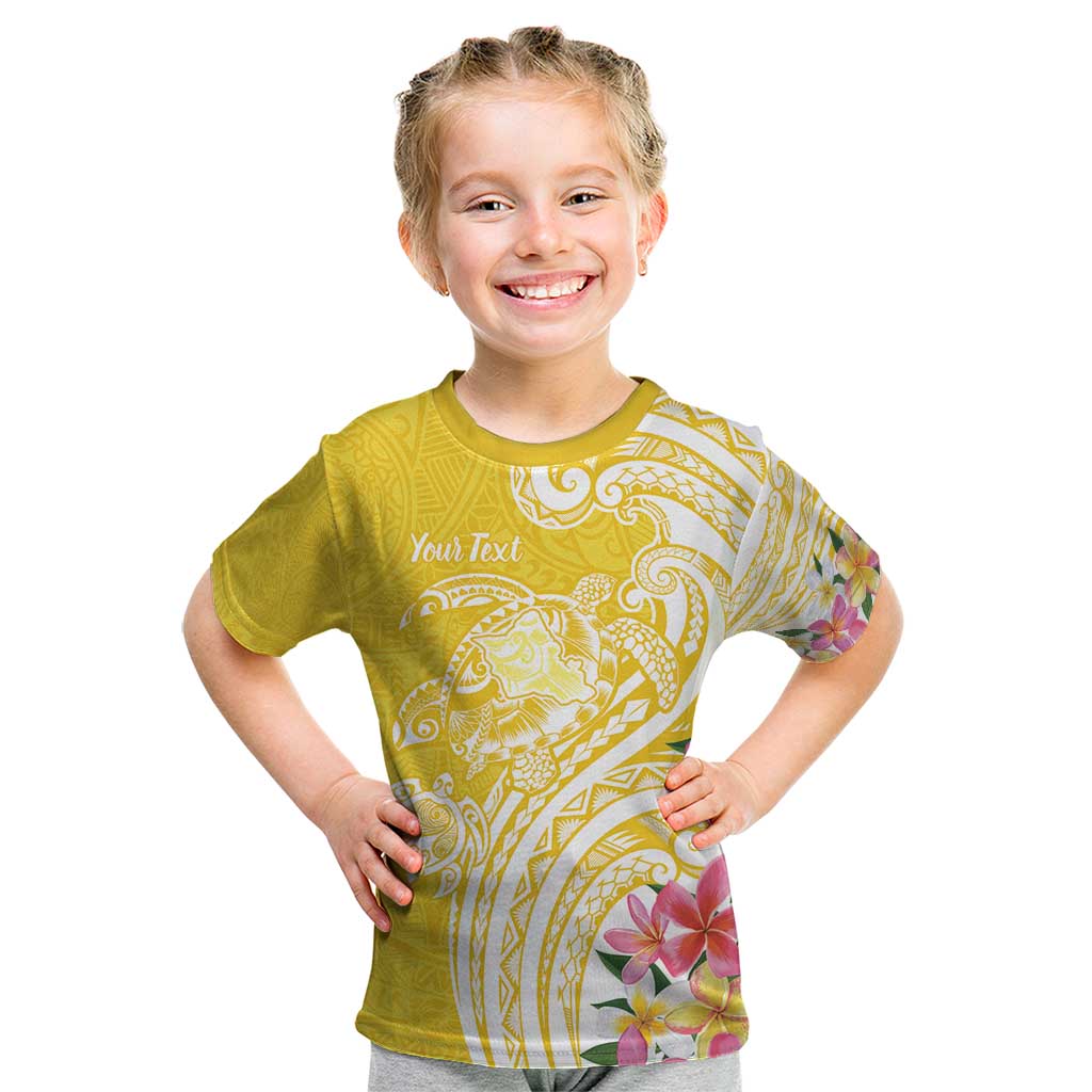 Aloha Oahu Island Personalized Kid T Shirt Yellow Dreamy Turtle LT7 Yellow - Polynesian Pride