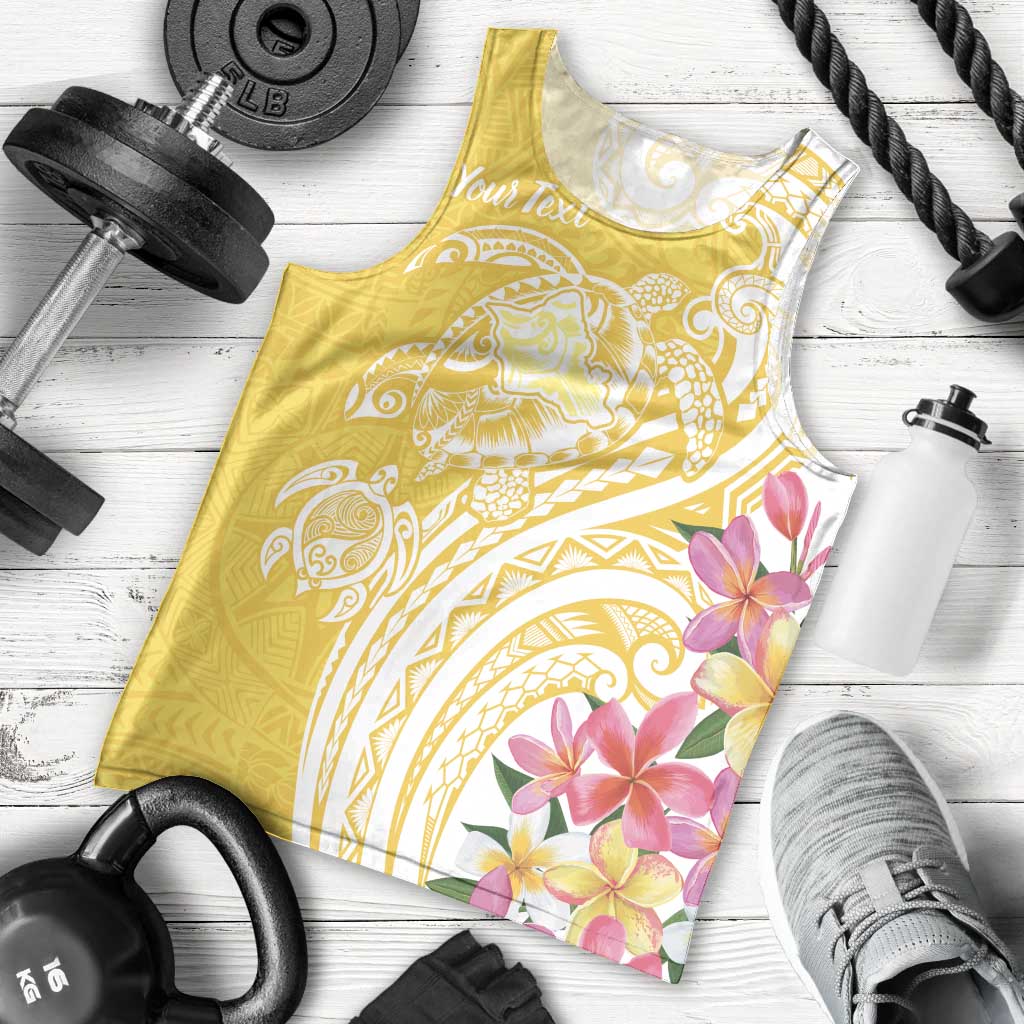 Aloha Oahu Island Personalized Men Tank Top Yellow Dreamy Turtle