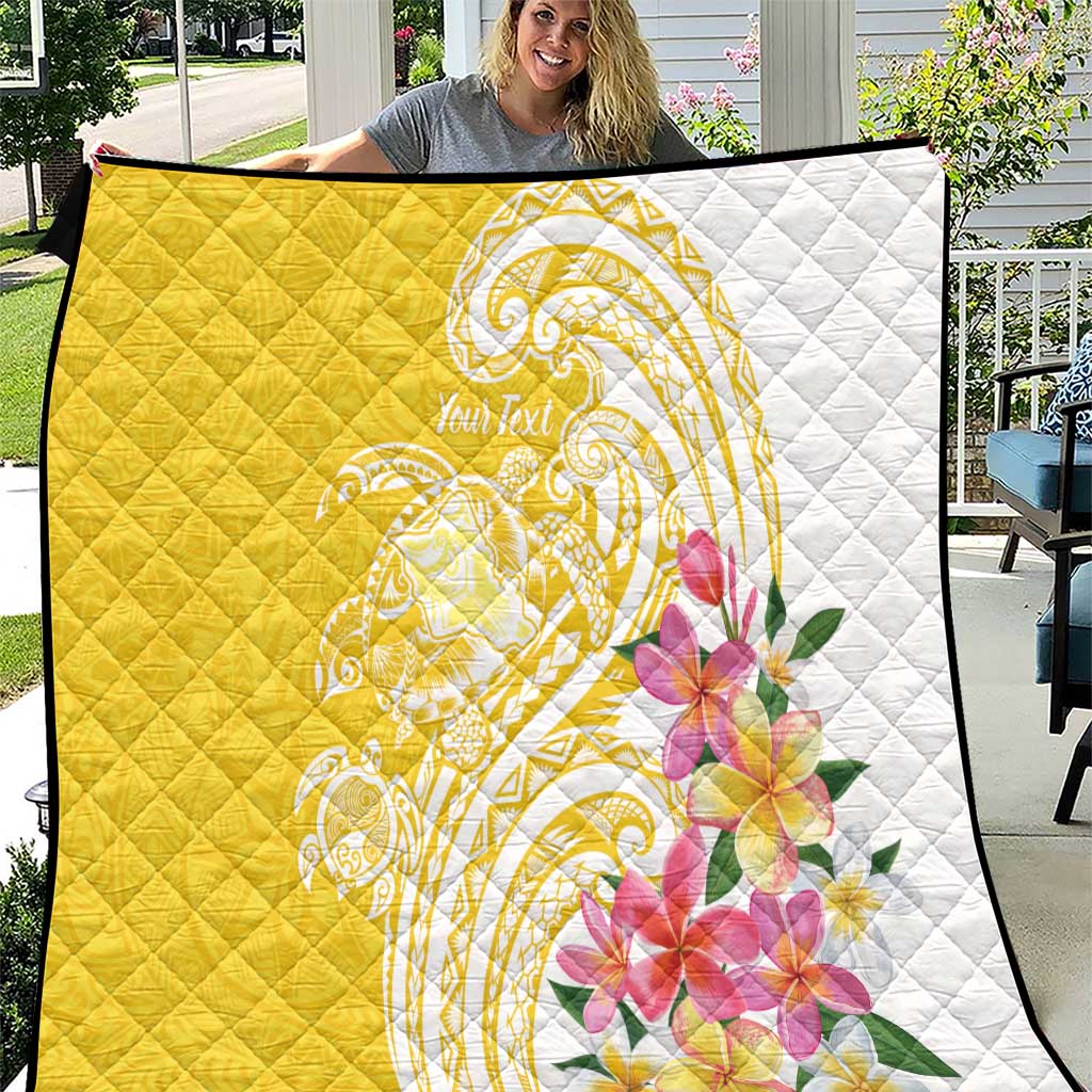 Aloha Oahu Island Personalized Quilt Yellow Dreamy Turtle LT7 Yellow - Polynesian Pride