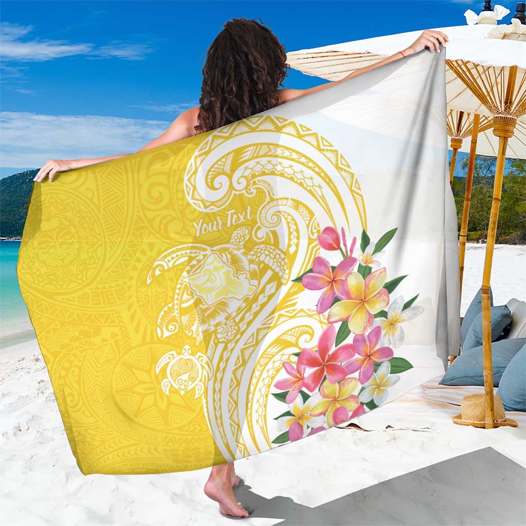 Aloha Oahu Island Personalized Sarong Yellow Dreamy Turtle LT7 One Size 44 x 66 inches Yellow - Polynesian Pride