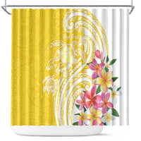 Aloha Oahu Island Personalized Shower Curtain Yellow Dreamy Turtle