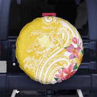 Aloha Oahu Island Personalized Spare Tire Cover Yellow Dreamy Turtle