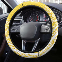 Aloha Oahu Island Personalized Steering Wheel Cover Yellow Dreamy Turtle