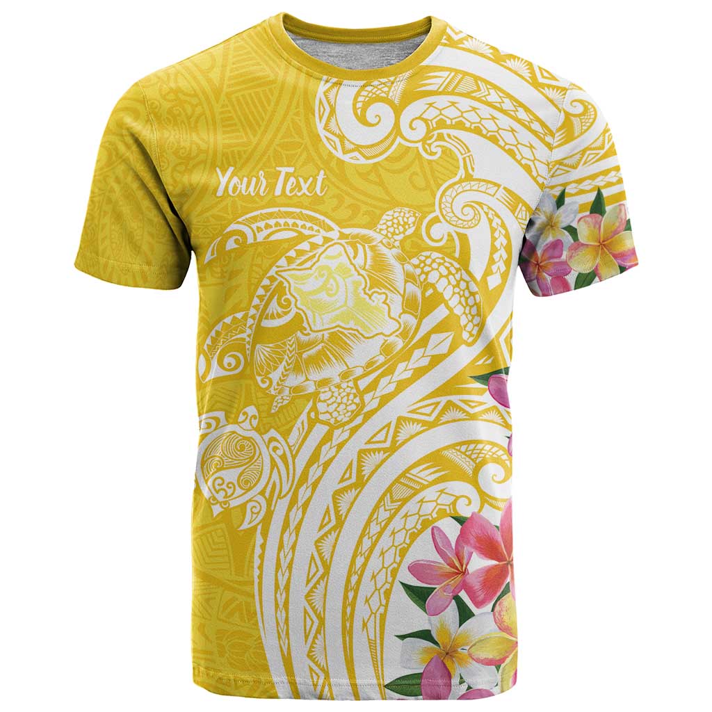 Aloha Oahu Island Personalized T Shirt Yellow Dreamy Turtle LT7 Yellow - Polynesian Pride