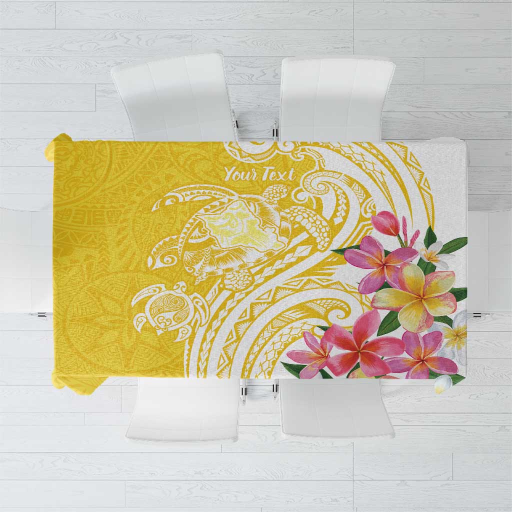 Aloha Oahu Island Personalized Tablecloth Yellow Dreamy Turtle LT7 Yellow - Polynesian Pride
