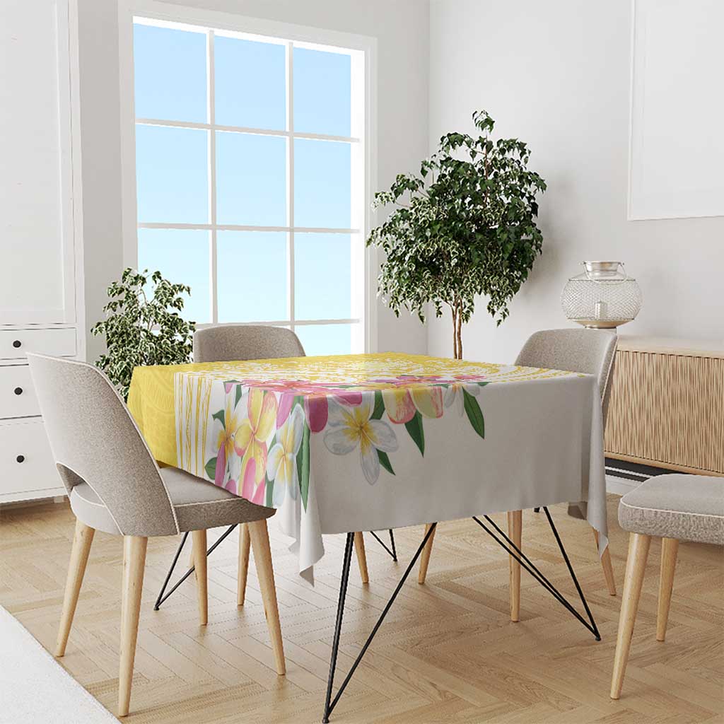 Aloha Oahu Island Personalized Tablecloth Yellow Dreamy Turtle LT7 - Polynesian Pride