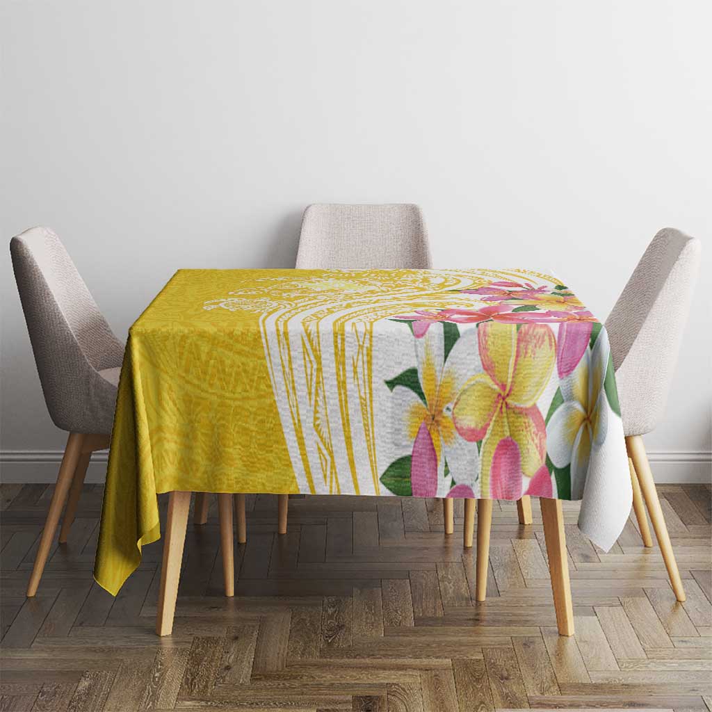 Aloha Oahu Island Personalized Tablecloth Yellow Dreamy Turtle LT7 - Polynesian Pride