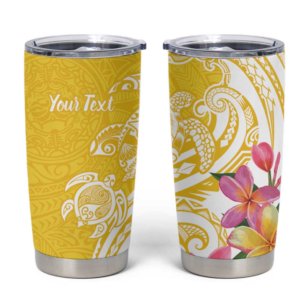 Aloha Oahu Island Personalized Tumbler Cup Yellow Dreamy Turtle LT7 Yellow - Polynesian Pride