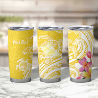 Aloha Oahu Island Personalized Tumbler Cup Yellow Dreamy Turtle LT7 - Polynesian Pride