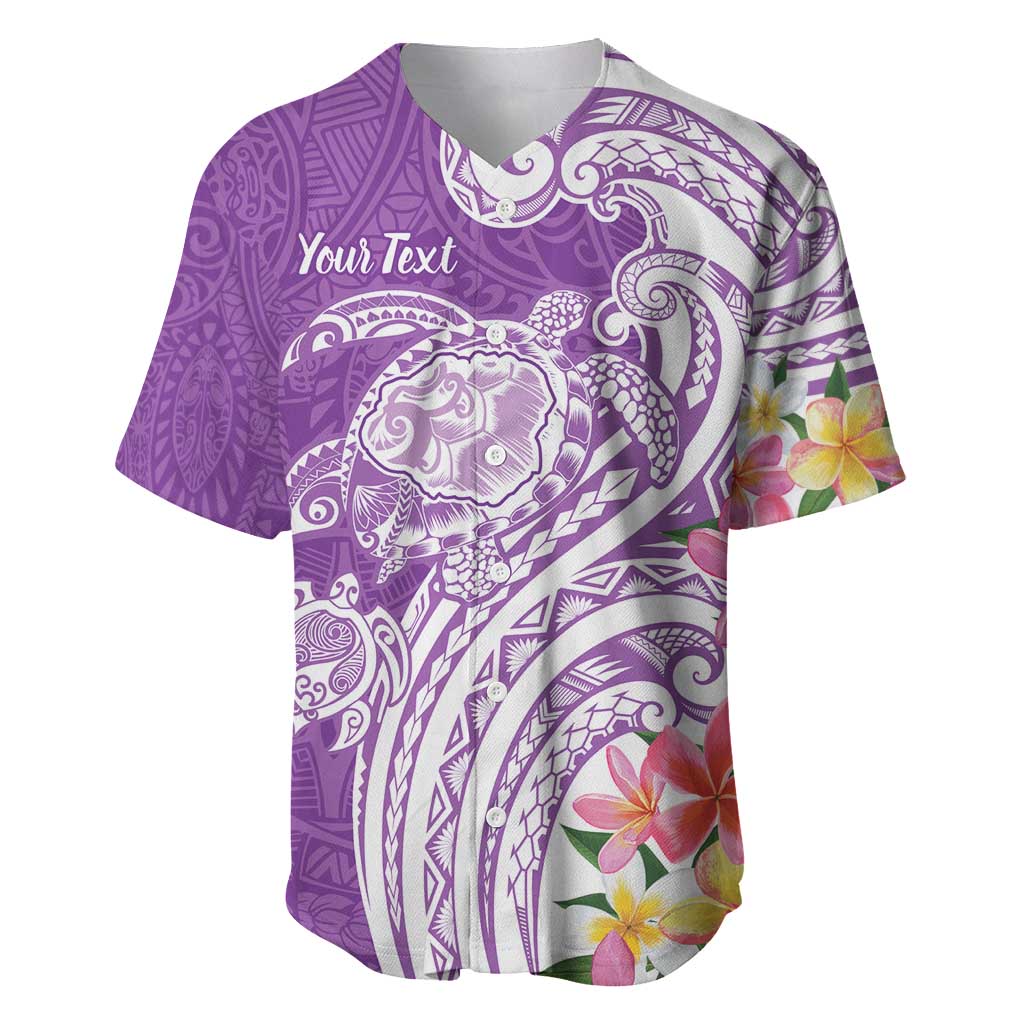 Aloha Kauai Island Personalized Baseball Jersey Lilac Dreamy Turtle LT7 Lilac - Polynesian Pride