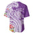 Aloha Kauai Island Personalized Baseball Jersey Lilac Dreamy Turtle