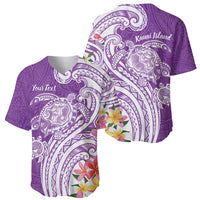 Aloha Kauai Island Personalized Baseball Jersey Lilac Dreamy Turtle LT7 - Polynesian Pride