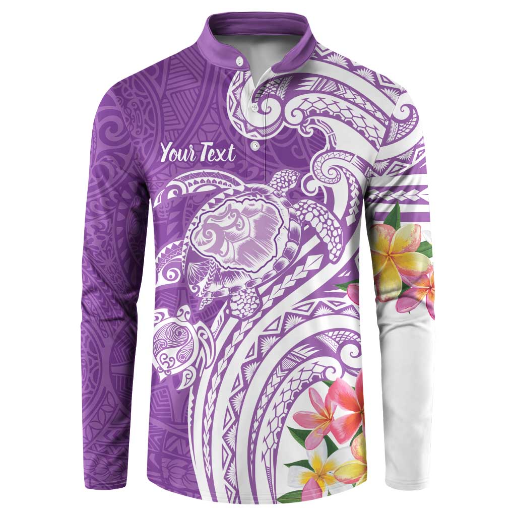 Aloha Kauai Island Personalized Button Sweatshirt Lilac Dreamy Turtle LT7 Lilac - Polynesian Pride