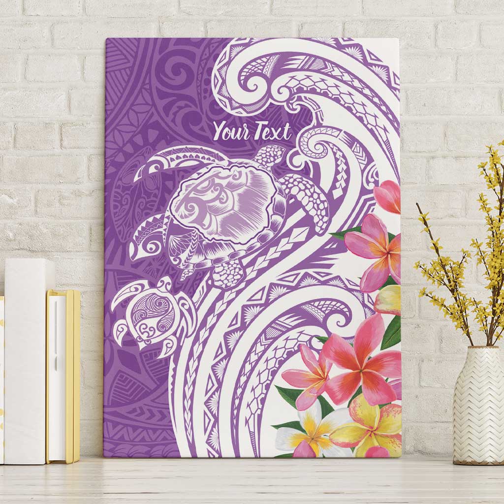 Aloha Kauai Island Personalized Canvas Wall Art Lilac Dreamy Turtle