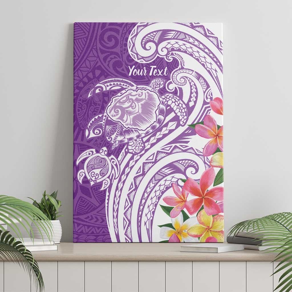 Aloha Kauai Island Personalized Canvas Wall Art Lilac Dreamy Turtle
