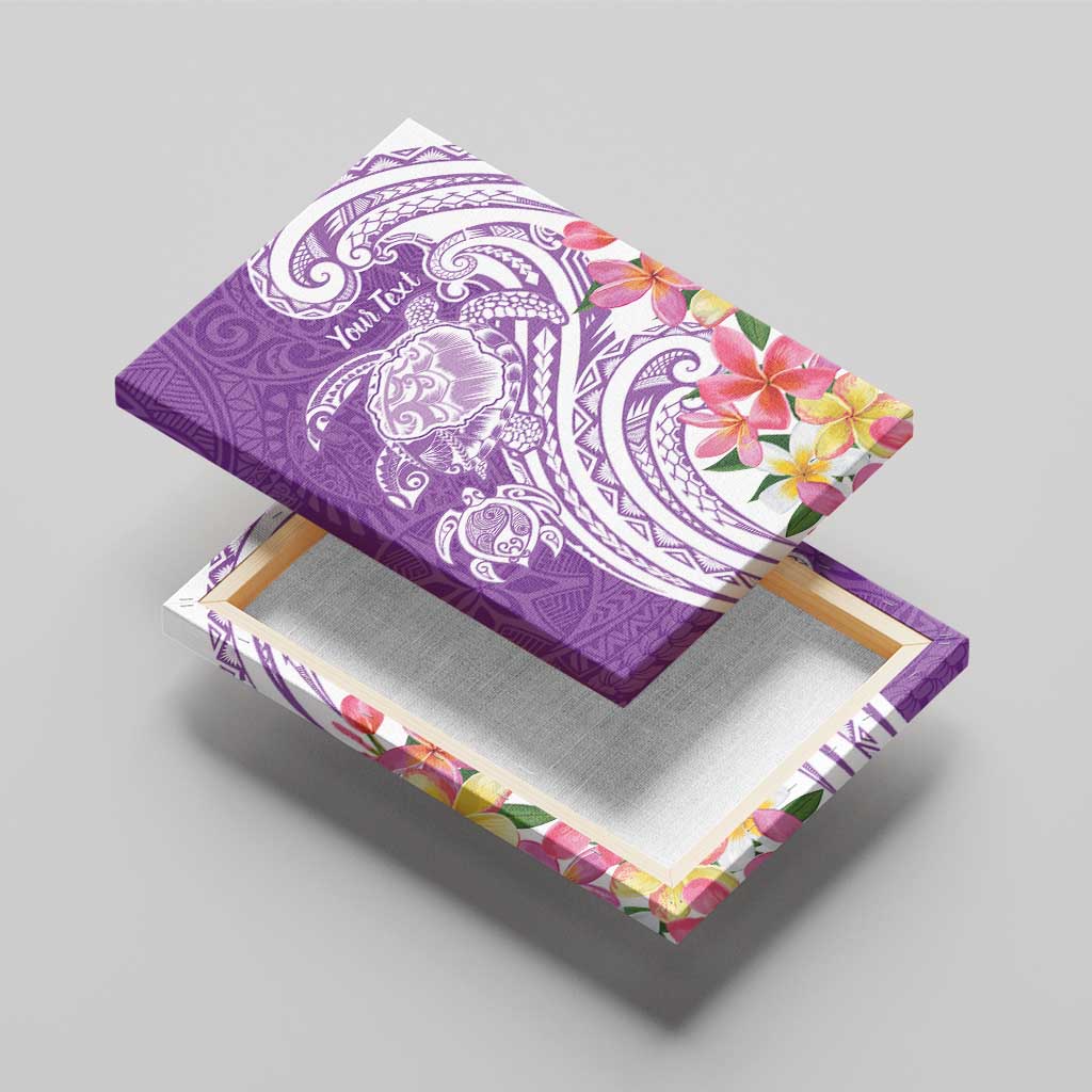 Aloha Kauai Island Personalized Canvas Wall Art Lilac Dreamy Turtle