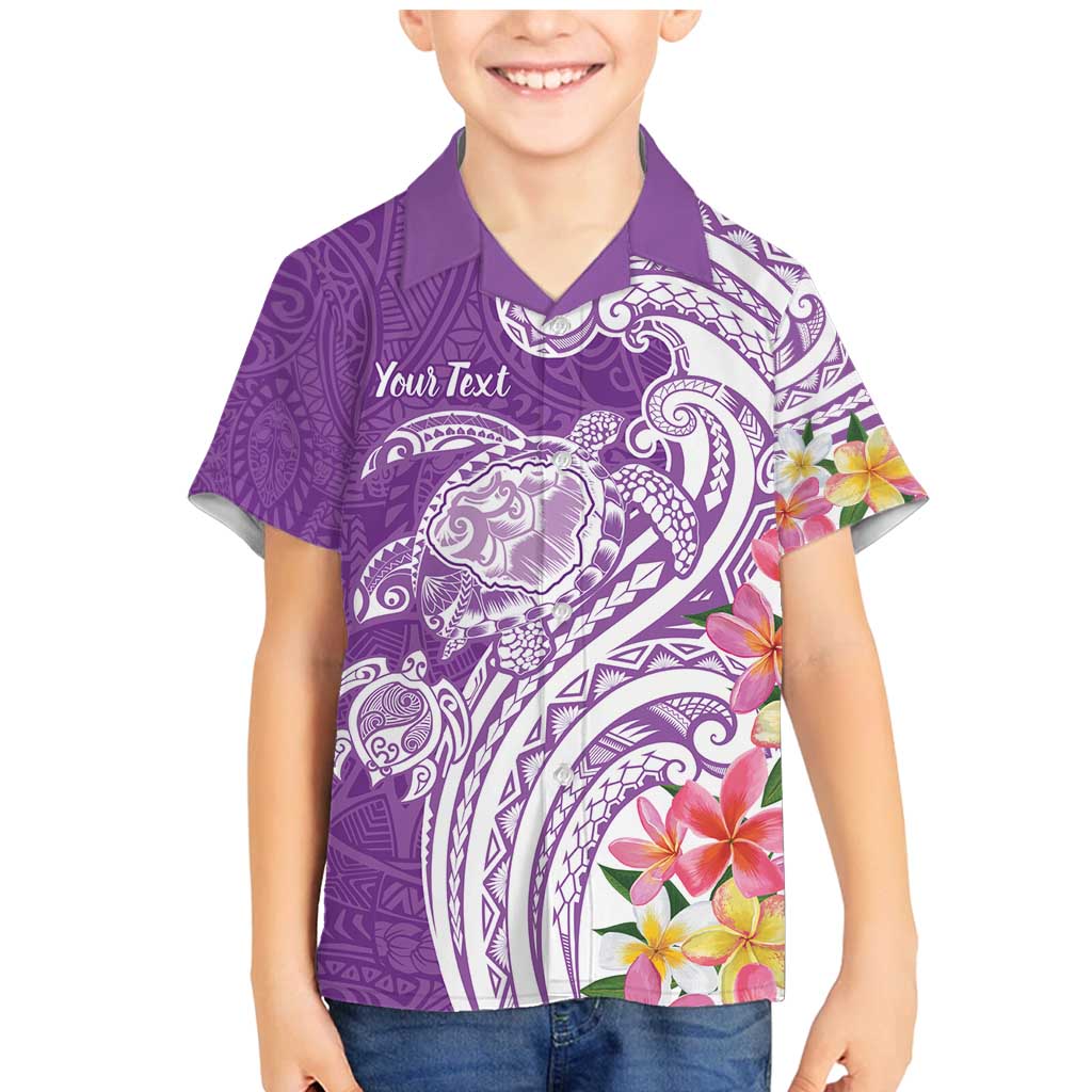 Aloha Kauai Island Personalized Family Matching Mermaid Dress and Hawaiian Shirt Lilac Dreamy Turtle