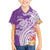 Aloha Kauai Island Personalized Family Matching Off The Shoulder Long Sleeve Dress and Hawaiian Shirt Lilac Dreamy Turtle