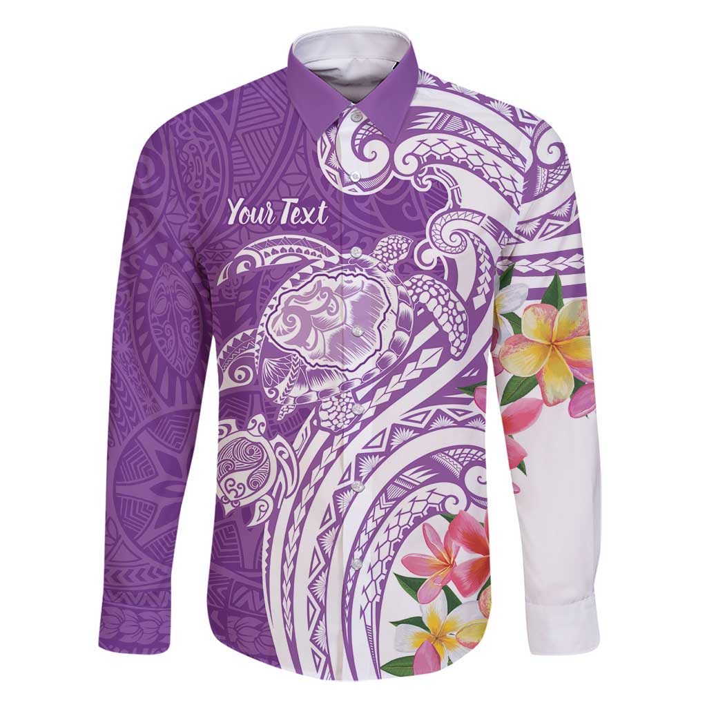 Aloha Kauai Island Personalized Family Matching Tank Maxi Dress and Hawaiian Shirt Lilac Dreamy Turtle