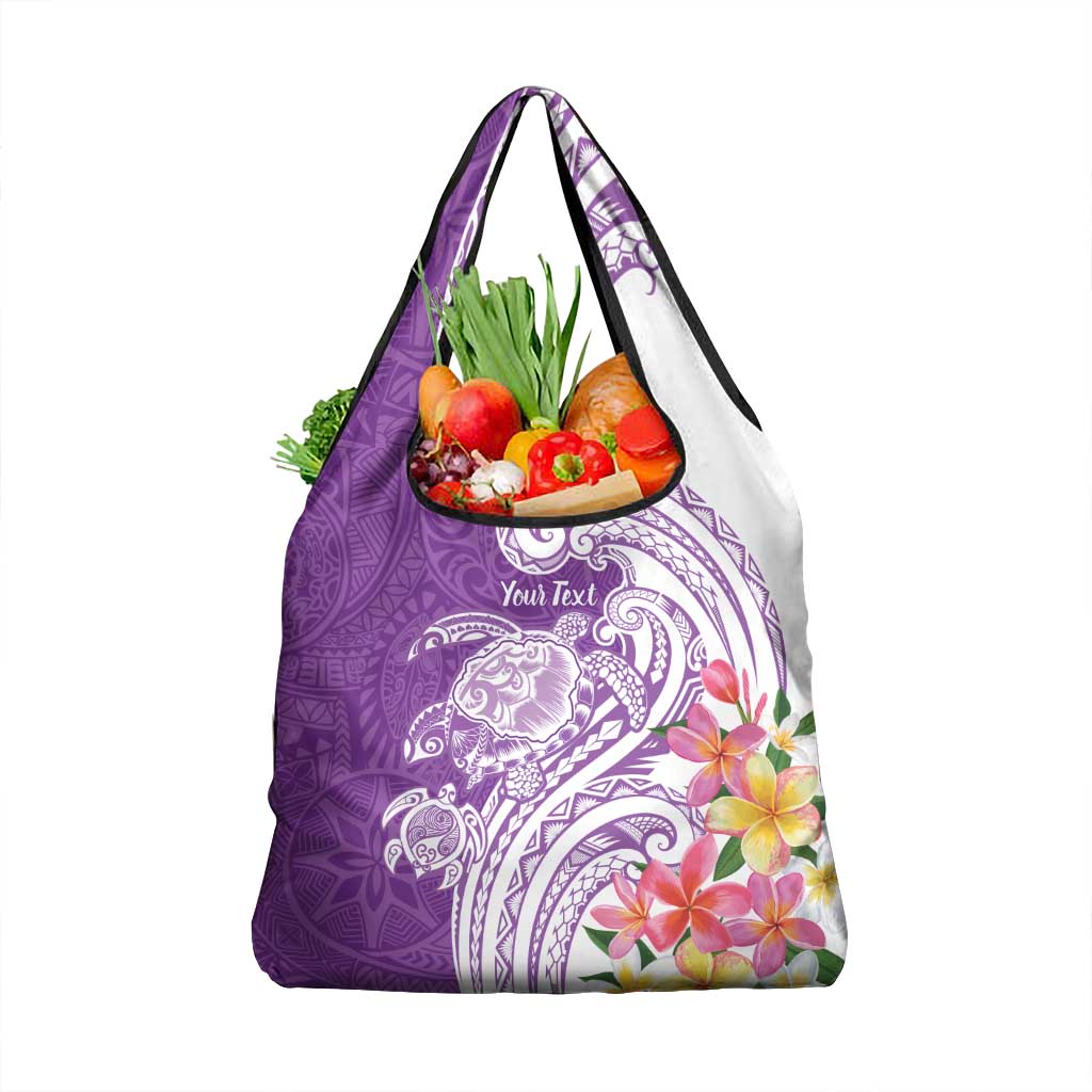 Aloha Kauai Island Personalized Grocery Bag Lilac Dreamy Turtle LT7 1-pack One Size Lilac - Polynesian Pride