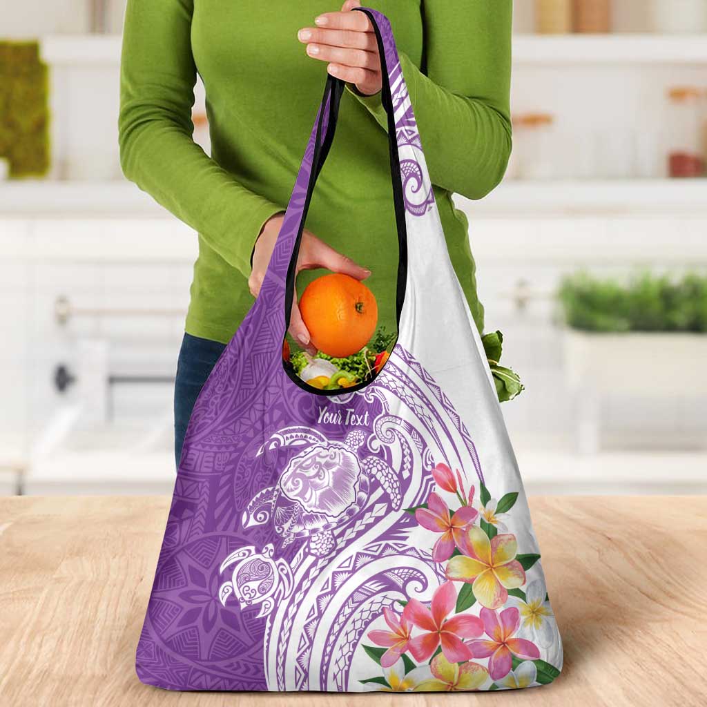 Aloha Kauai Island Personalized Grocery Bag Lilac Dreamy Turtle LT7 - Polynesian Pride