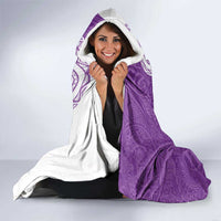 Aloha Kauai Island Personalized Hooded Blanket Lilac Dreamy Turtle