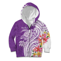 Aloha Kauai Island Personalized Kid Hoodie Lilac Dreamy Turtle