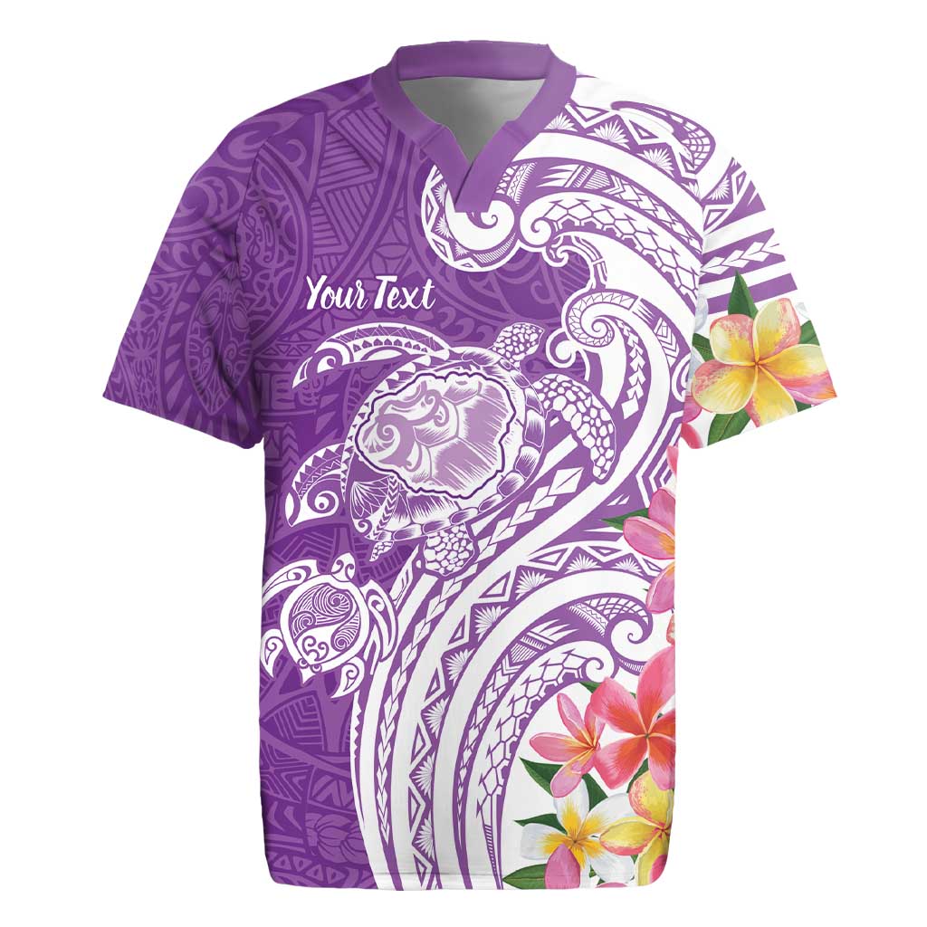 Aloha Kauai Island Personalized Rugby Jersey Lilac Dreamy Turtle LT7 Lilac - Polynesian Pride