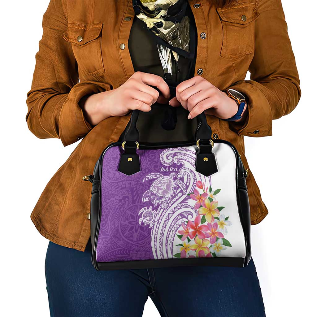 Aloha Kauai Island Personalized Shoulder Handbag Lilac Dreamy Turtle