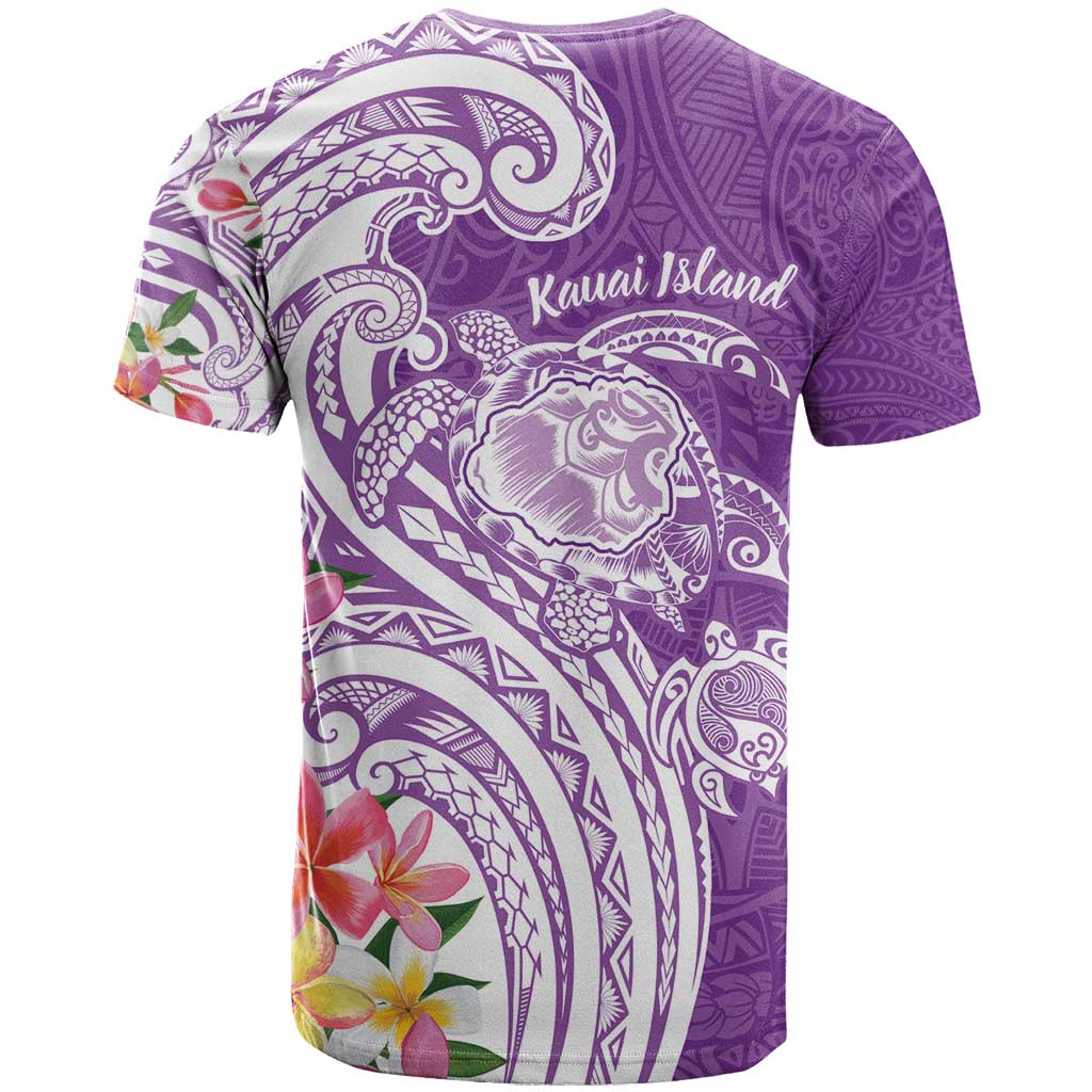 Aloha Kauai Island Personalized T Shirt Lilac Dreamy Turtle LT7 - Polynesian Pride