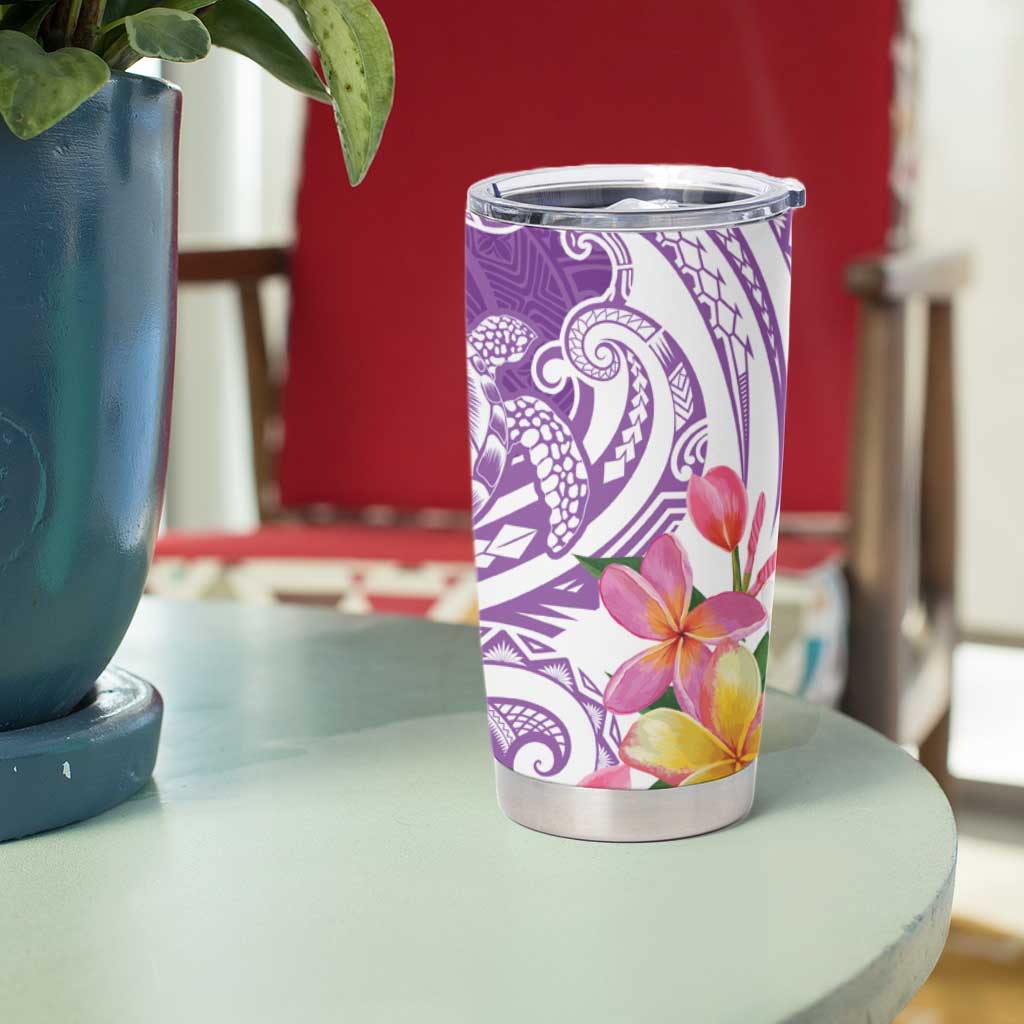 Aloha Kauai Island Personalized Tumbler Cup Lilac Dreamy Turtle LT7 - Polynesian Pride