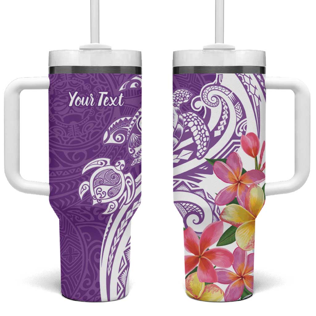 Aloha Kauai Island Personalized Tumbler With Handle Lilac Dreamy Turtle LT7 One Size: 40 oz Lilac - Polynesian Pride