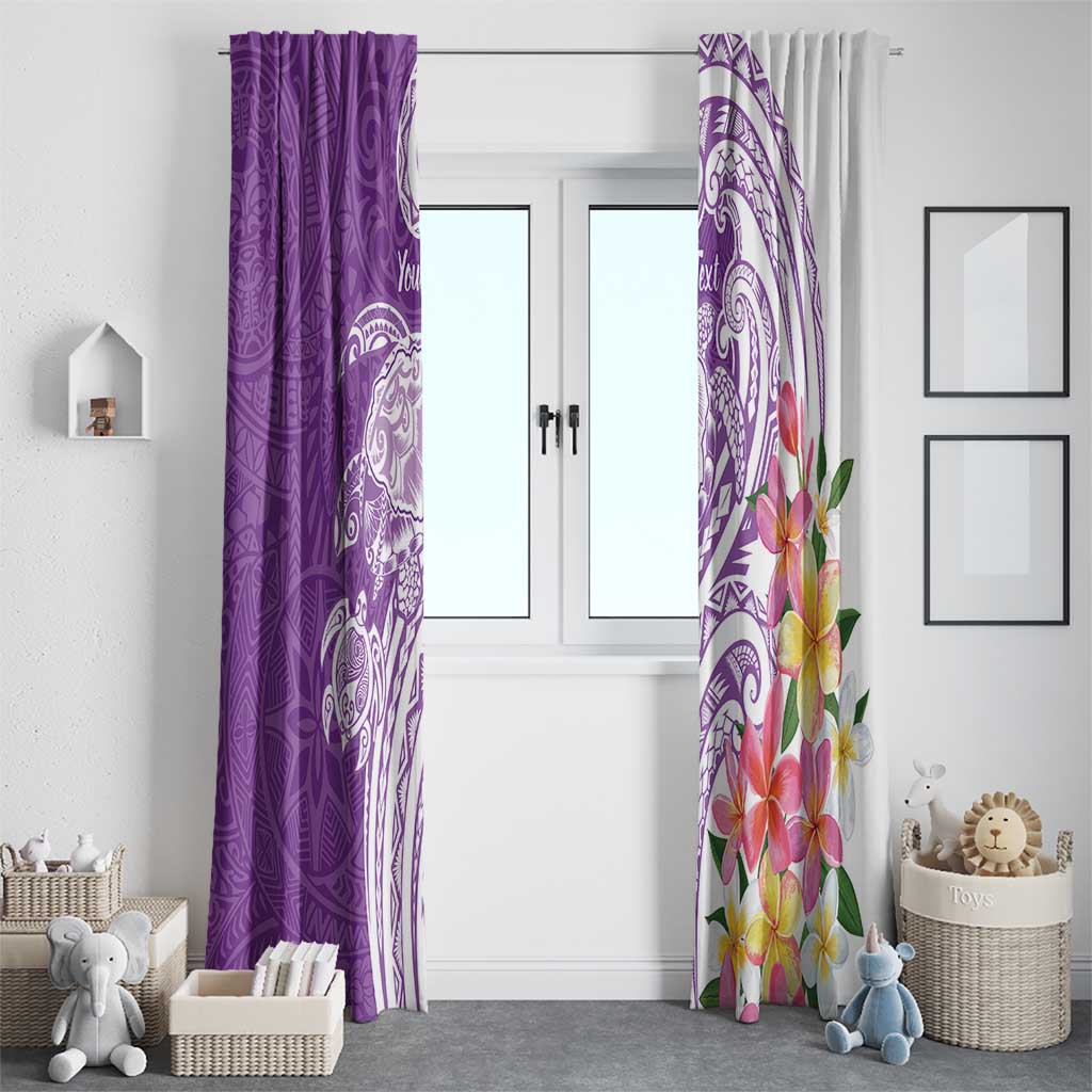Aloha Kauai Island Personalized Window Curtain Lilac Dreamy Turtle