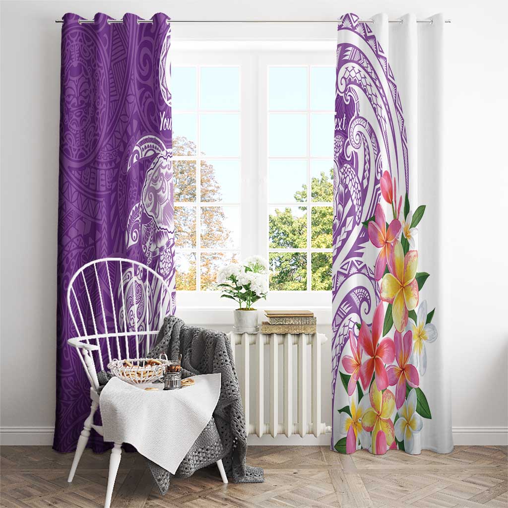 Aloha Kauai Island Personalized Window Curtain Lilac Dreamy Turtle