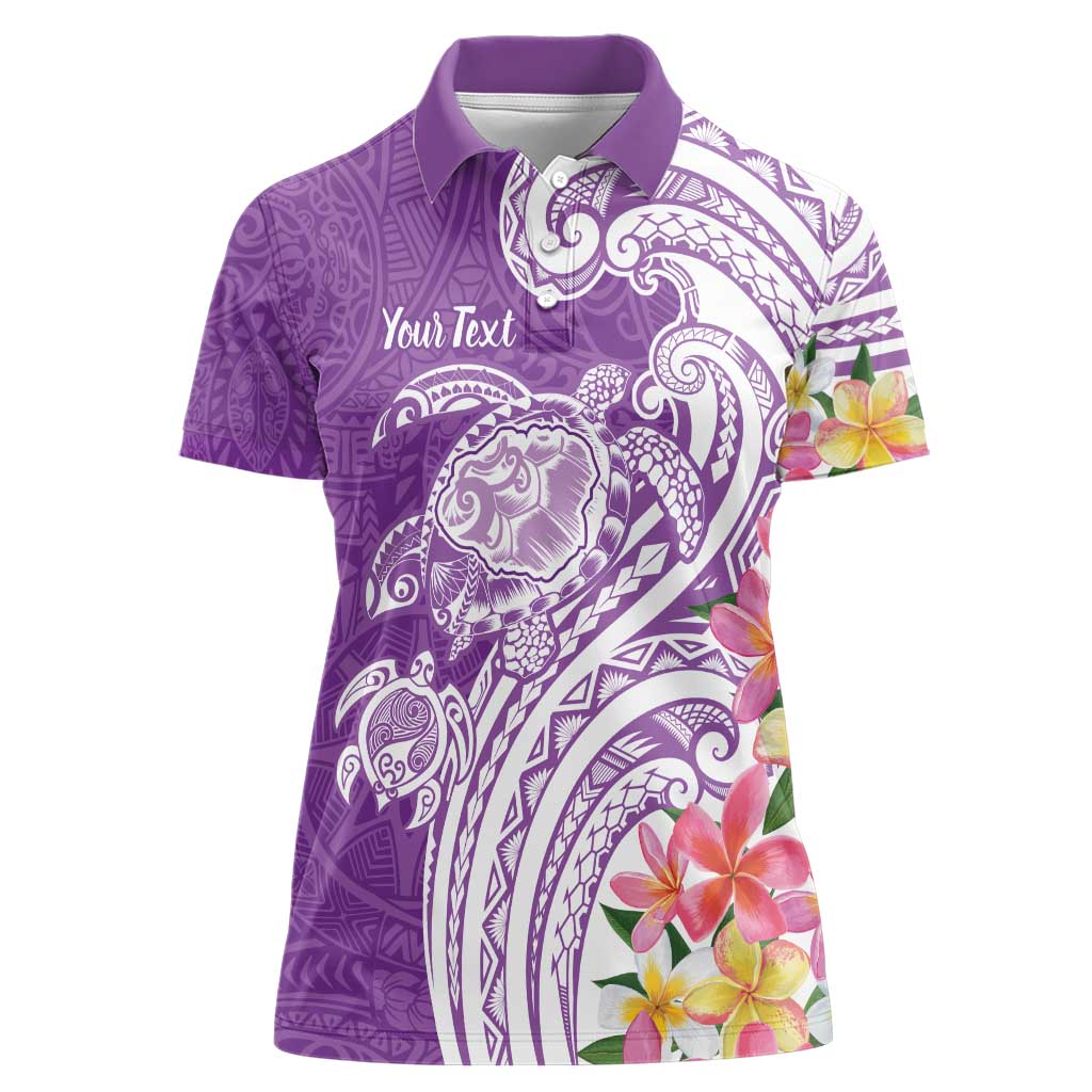 Aloha Kauai Island Personalized Women Polo Shirt Lilac Dreamy Turtle