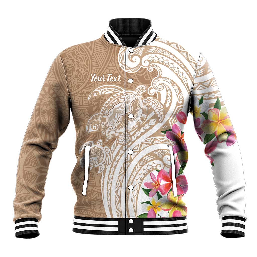 Aloha Ni’ihau Island Personalized Baseball Jacket Beige Dreamy Turtle