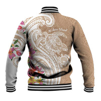 Aloha Ni’ihau Island Personalized Baseball Jacket Beige Dreamy Turtle