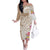 Aloha Ni’ihau Island Personalized Family Matching Off The Shoulder Long Sleeve Dress and Hawaiian Shirt Beige Dreamy Turtle